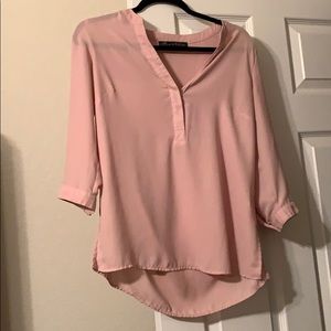 Blush pink blouse
